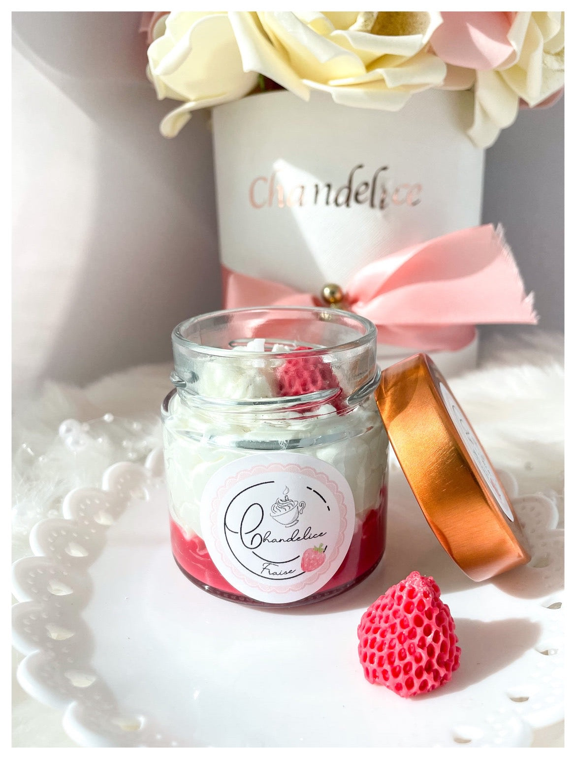 Bougie (petite) Fraise
