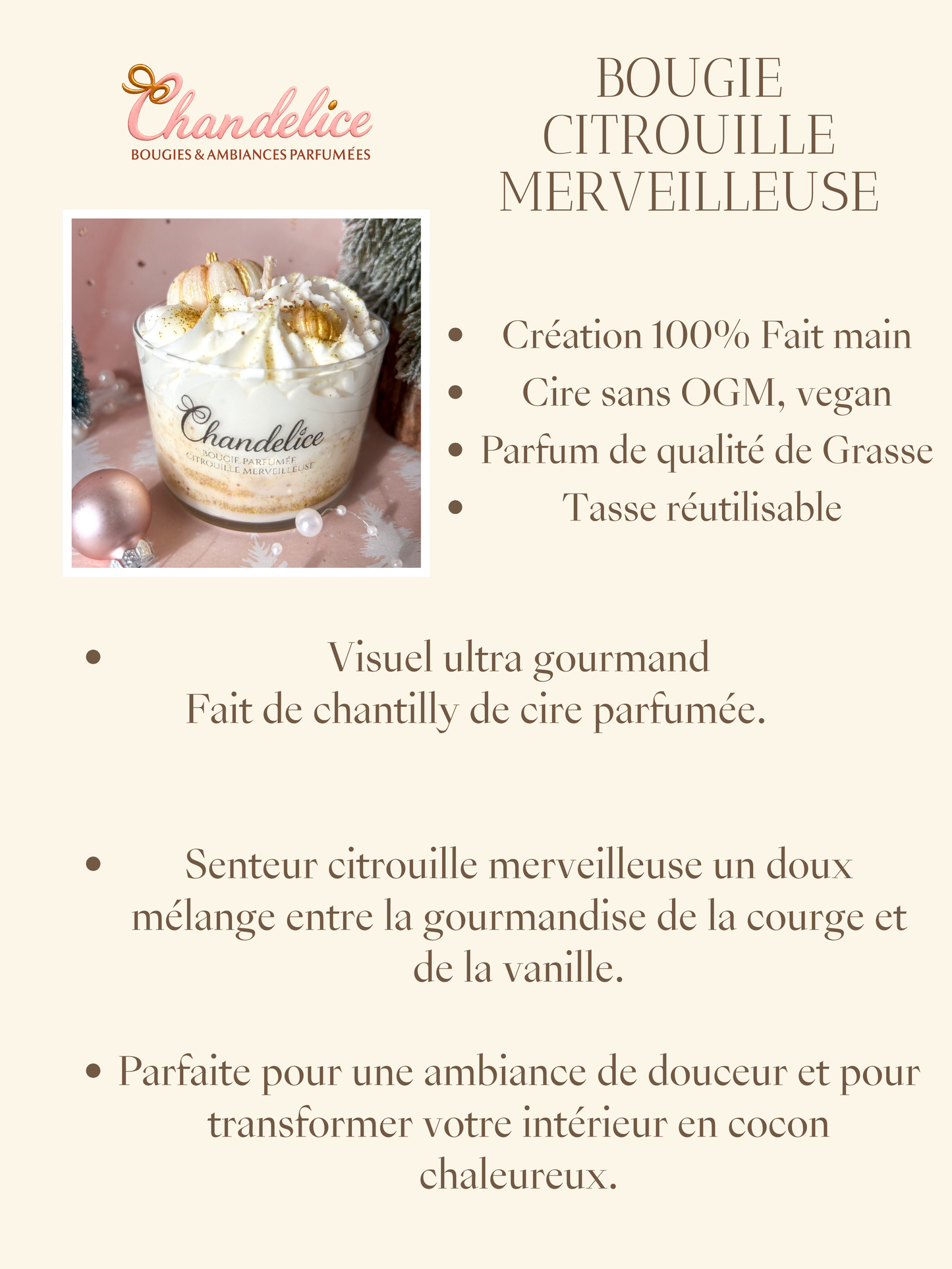 Bougie Senteur Citrouille Merveilleuse