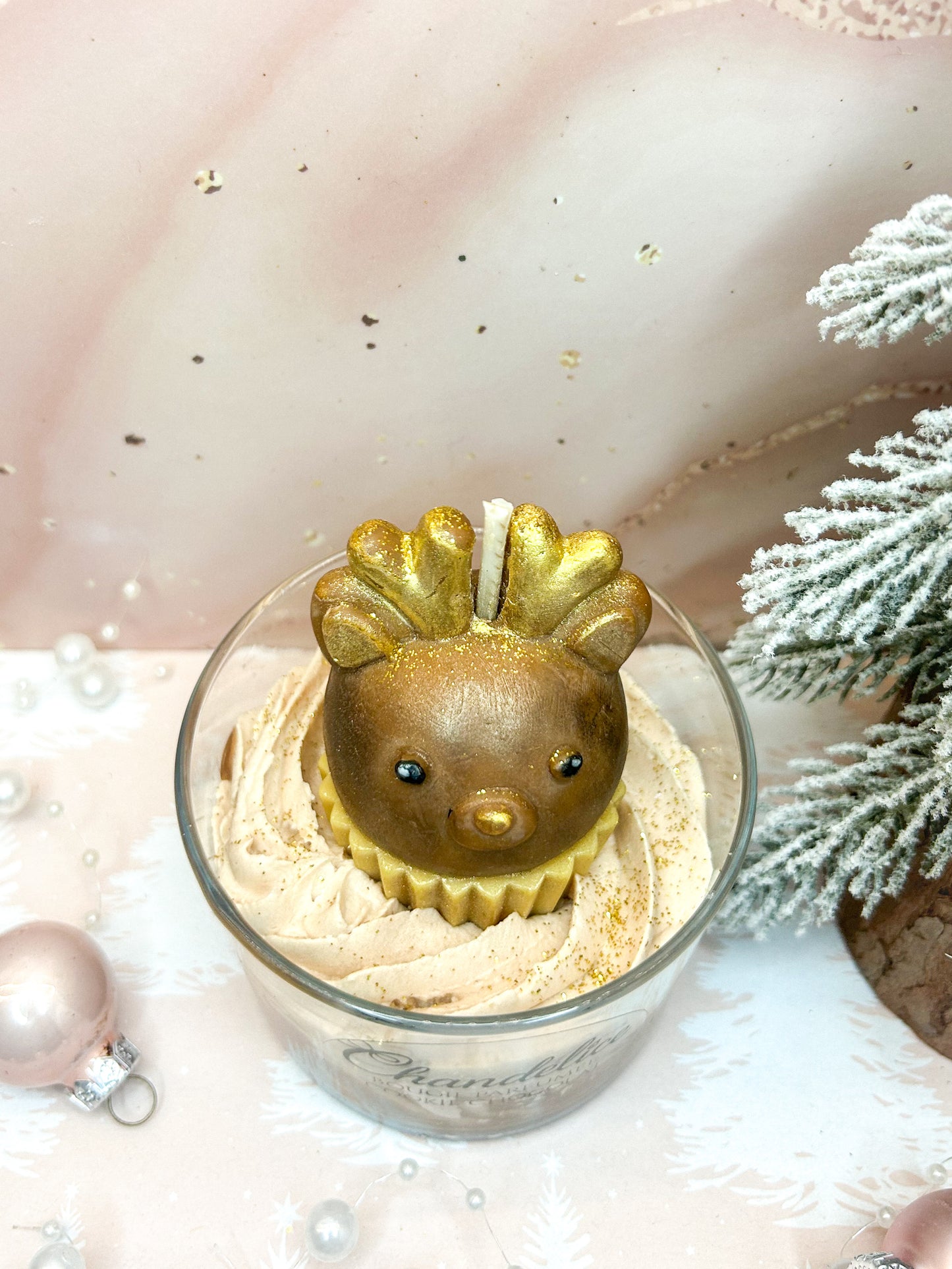 Bougie Édition Cupcake Renne Senteur Cookie Chocolat