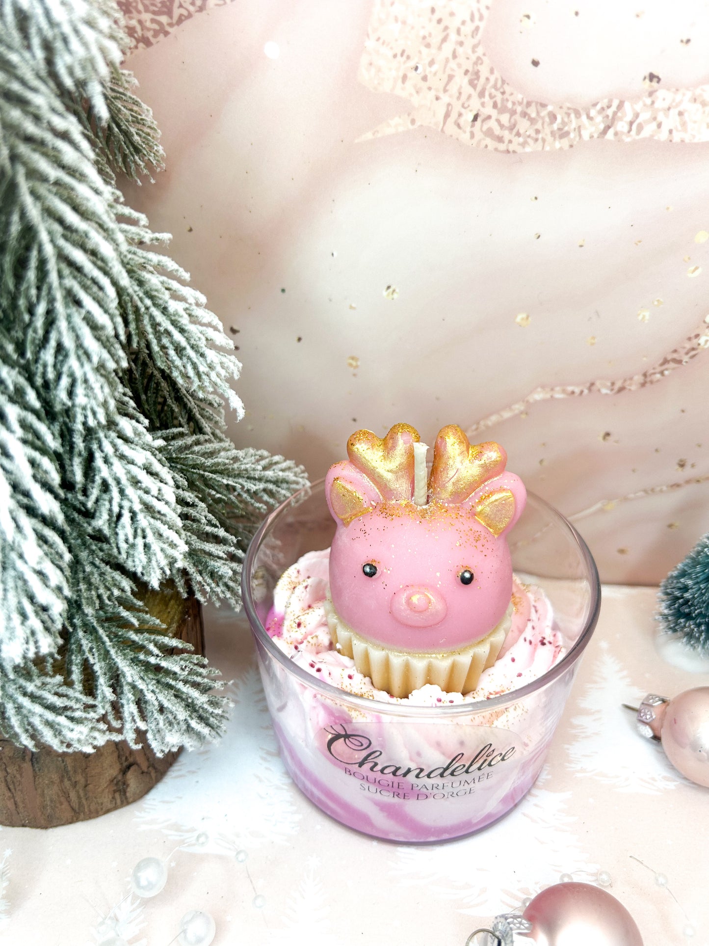 Bougie Édition Cupcake Renne Senteur Sucre d’orge