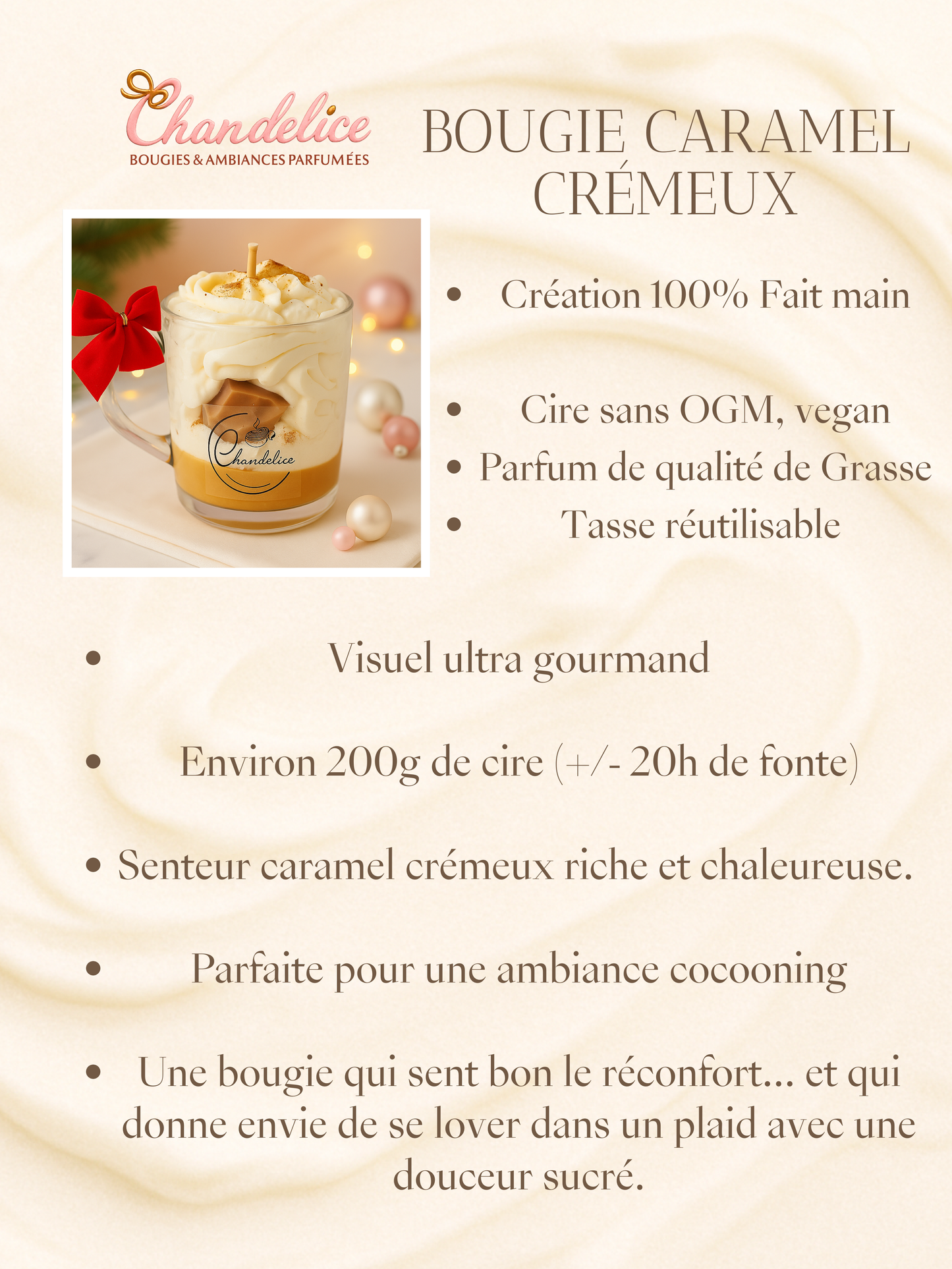 Bougie (Tasse) Caramel Crémeux