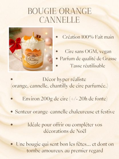 Bougie (Tasse) Orange Cannelle