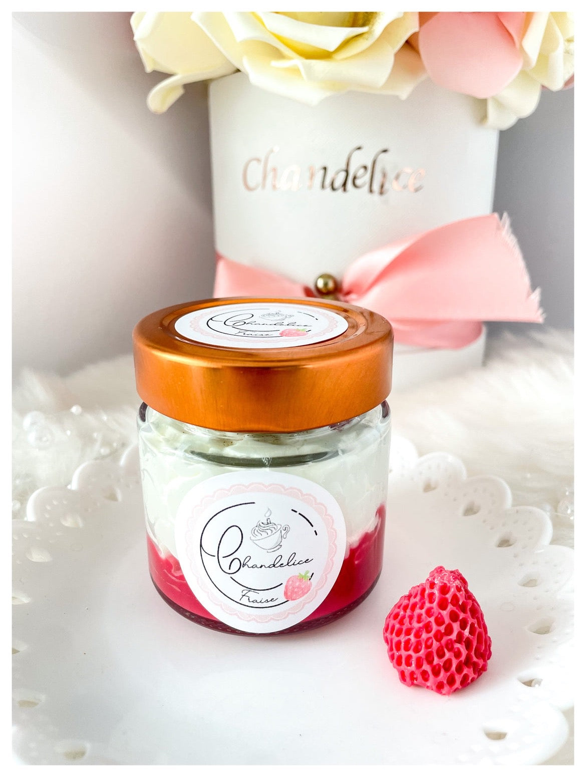 Bougie (petite) Fraise